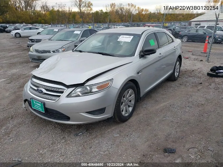 2011 Ford Taurus Se VIN: 1FAHP2DW3BG120254 Lot: 40646680