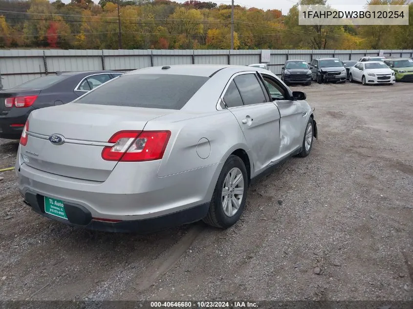 2011 Ford Taurus Se VIN: 1FAHP2DW3BG120254 Lot: 40646680