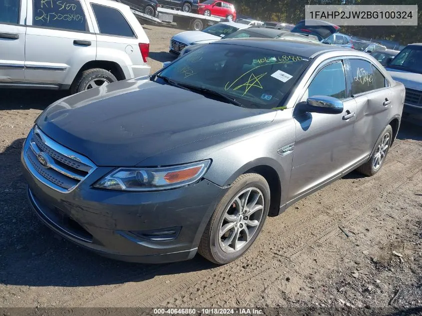 2011 Ford Taurus Limited VIN: 1FAHP2JW2BG100324 Lot: 40646880