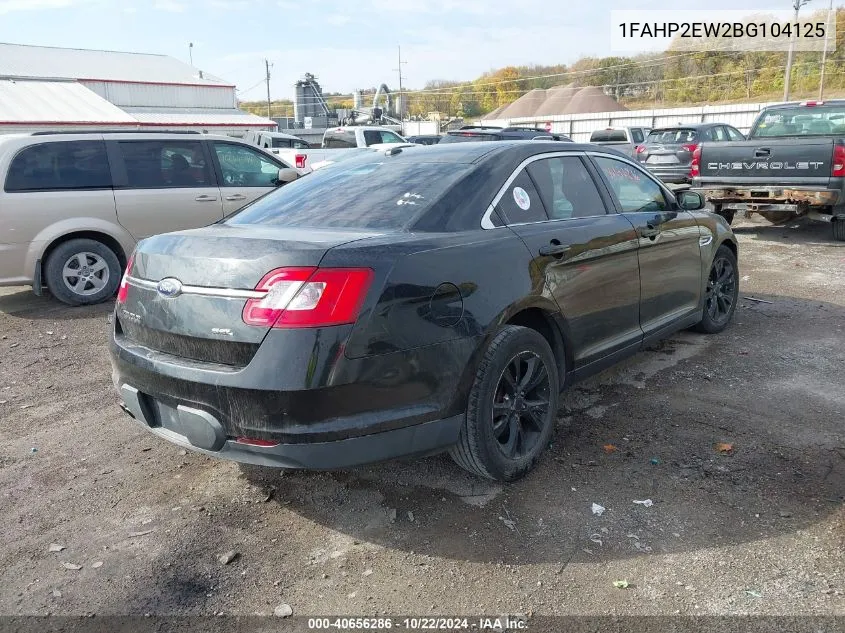 2011 Ford Taurus Sel VIN: 1FAHP2EW2BG104125 Lot: 40656286