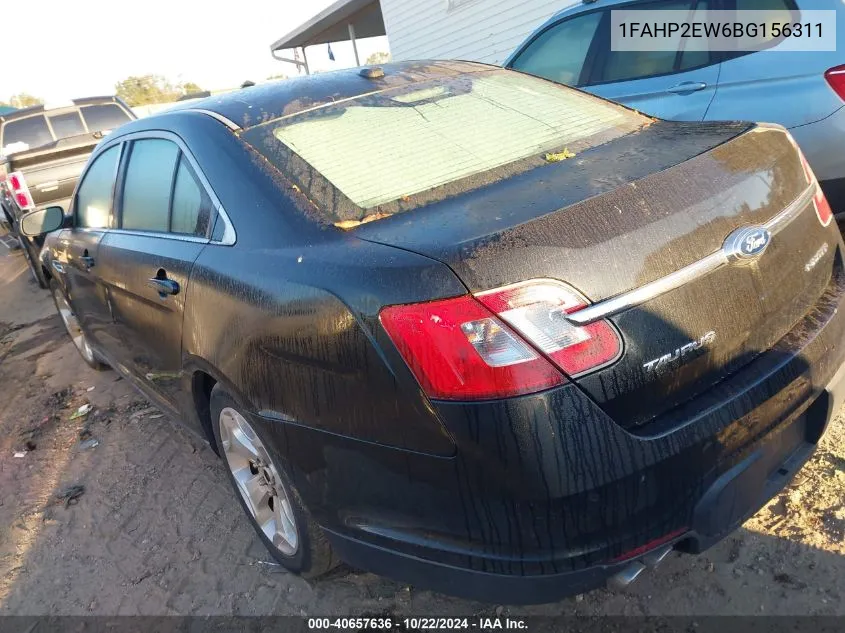 2011 Ford Taurus Sel VIN: 1FAHP2EW6BG156311 Lot: 40657636