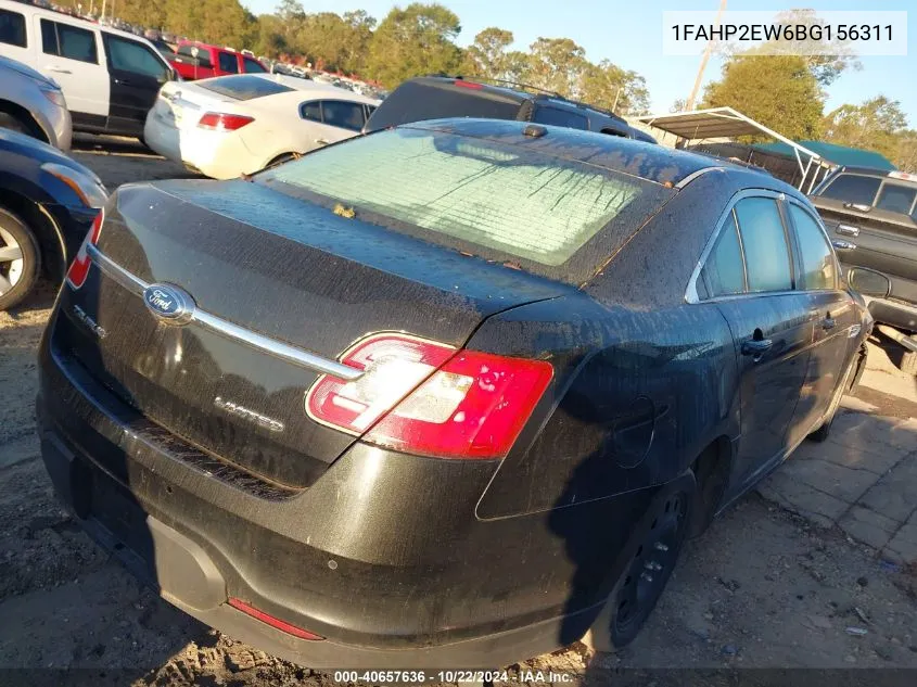 2011 Ford Taurus Sel VIN: 1FAHP2EW6BG156311 Lot: 40657636