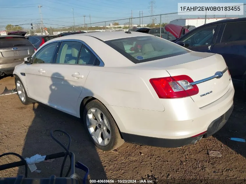 1FAHP2EW0BG183455 2011 Ford Taurus Sel