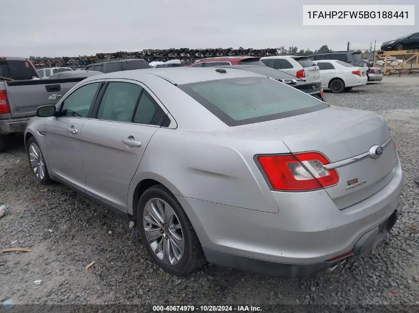 2011 Ford Taurus Limited VIN: 1FAHP2FW5BG188441 Lot: 40674979