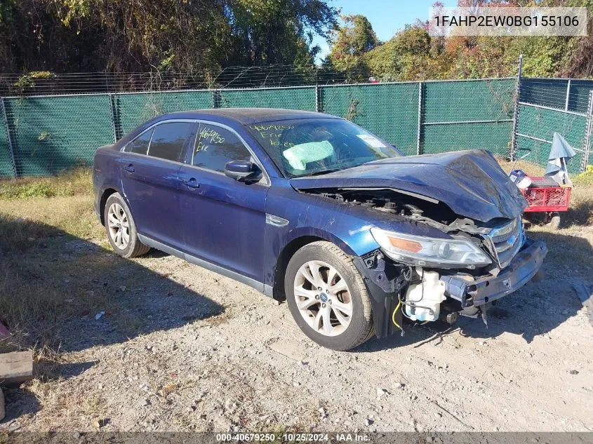 2011 Ford Taurus Sel VIN: 1FAHP2EW0BG155106 Lot: 40679250