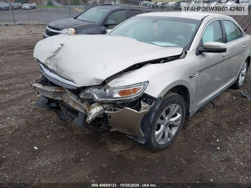 2011 Ford Taurus Sel VIN: 1FAHP2EW3BG142401 Lot: 40694123