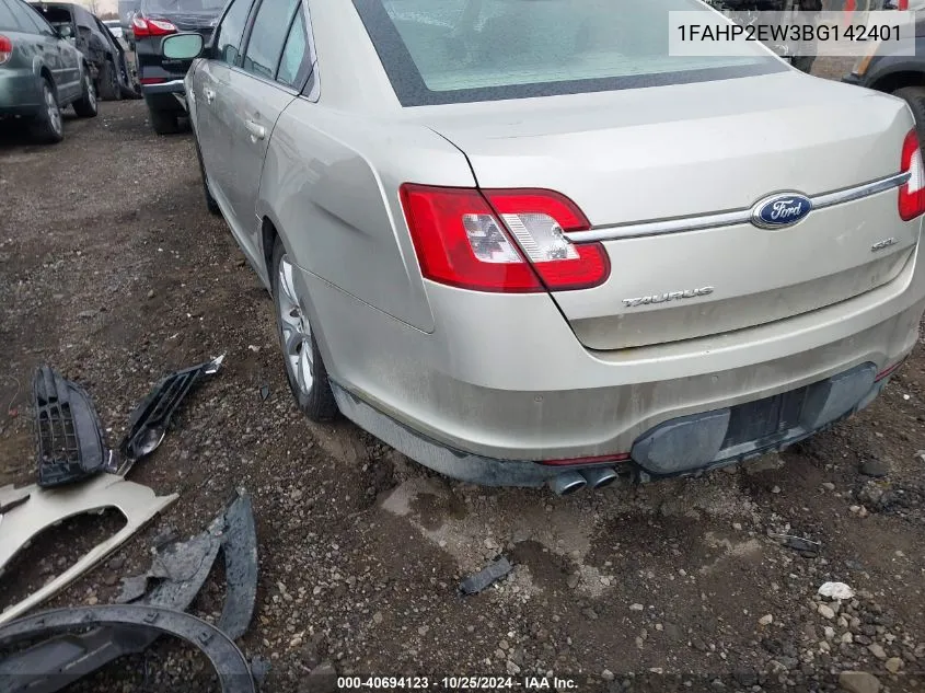 2011 Ford Taurus Sel VIN: 1FAHP2EW3BG142401 Lot: 40694123