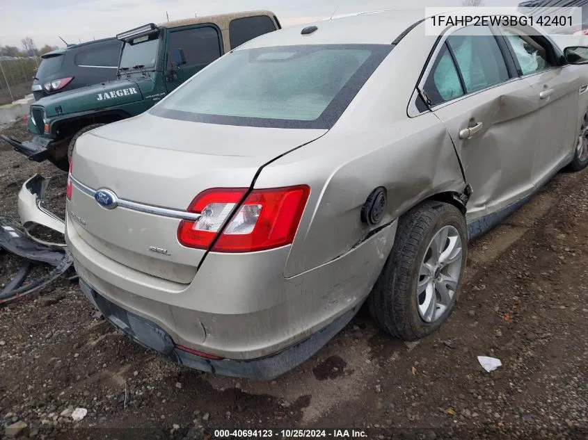 2011 Ford Taurus Sel VIN: 1FAHP2EW3BG142401 Lot: 40694123