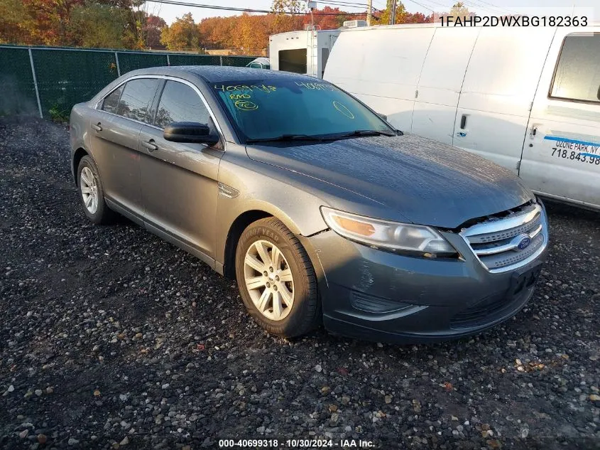 2011 Ford Taurus Se VIN: 1FAHP2DWXBG182363 Lot: 40699318