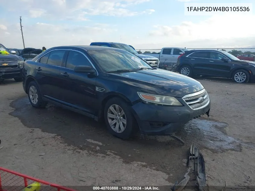 2011 Ford Taurus Se VIN: 1FAHP2DW4BG105536 Lot: 40703888