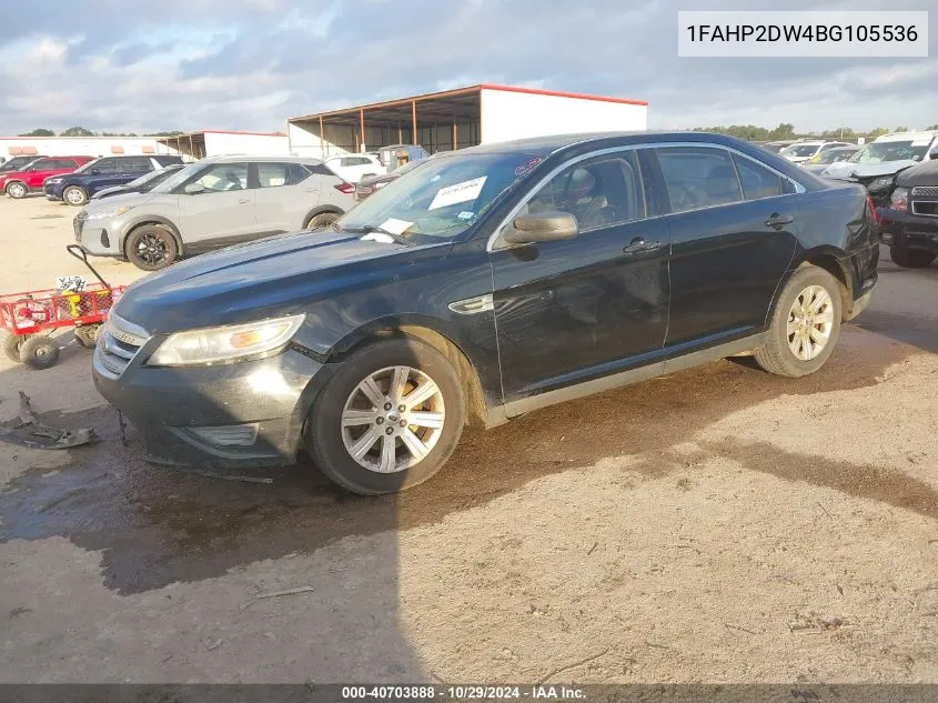 2011 Ford Taurus Se VIN: 1FAHP2DW4BG105536 Lot: 40703888