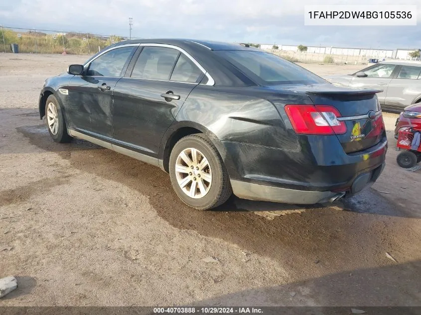 2011 Ford Taurus Se VIN: 1FAHP2DW4BG105536 Lot: 40703888