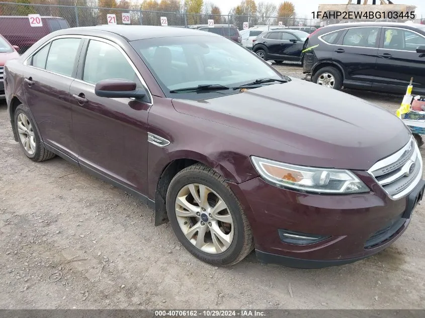 2011 Ford Taurus Sel VIN: 1FAHP2EW4BG103445 Lot: 40706162