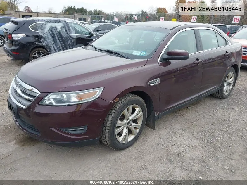 2011 Ford Taurus Sel VIN: 1FAHP2EW4BG103445 Lot: 40706162