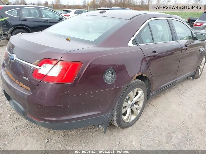 2011 Ford Taurus Sel VIN: 1FAHP2EW4BG103445 Lot: 40706162