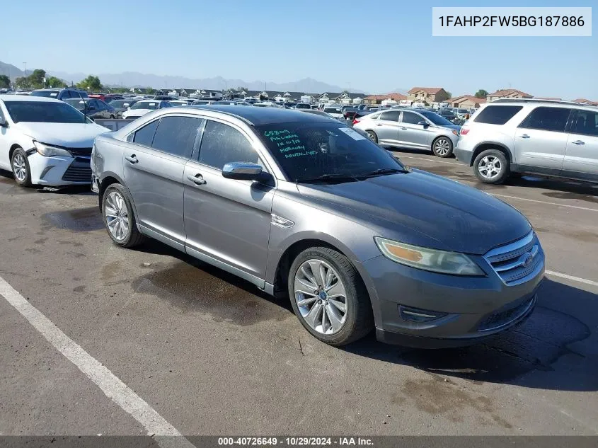 2011 Ford Taurus Limited VIN: 1FAHP2FW5BG187886 Lot: 40726649