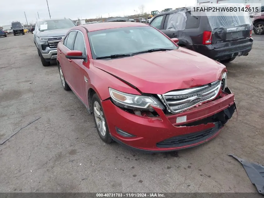 2011 Ford Taurus Sel VIN: 1FAHP2HW6BG142615 Lot: 40731703