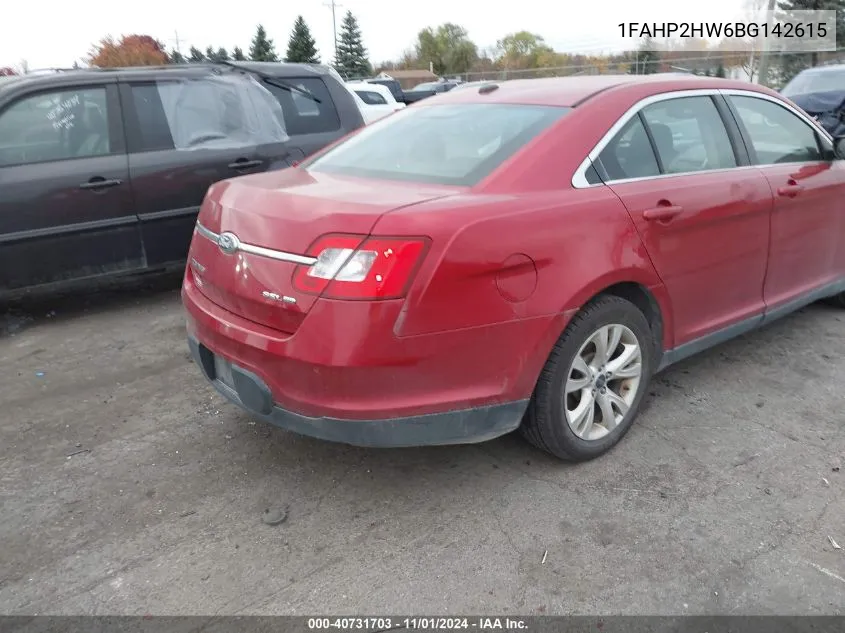 2011 Ford Taurus Sel VIN: 1FAHP2HW6BG142615 Lot: 40731703