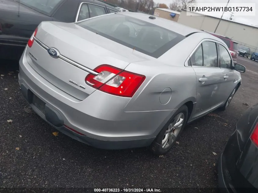 2011 Ford Taurus Sel VIN: 1FAHP2HW1BG157734 Lot: 40736223