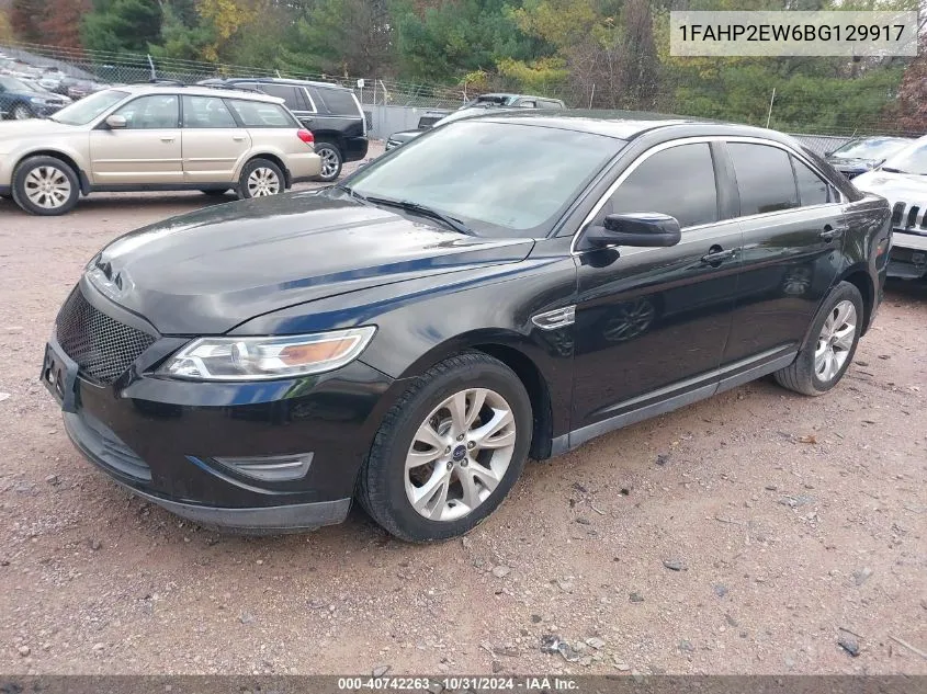 2011 Ford Taurus Sel VIN: 1FAHP2EW6BG129917 Lot: 40742263