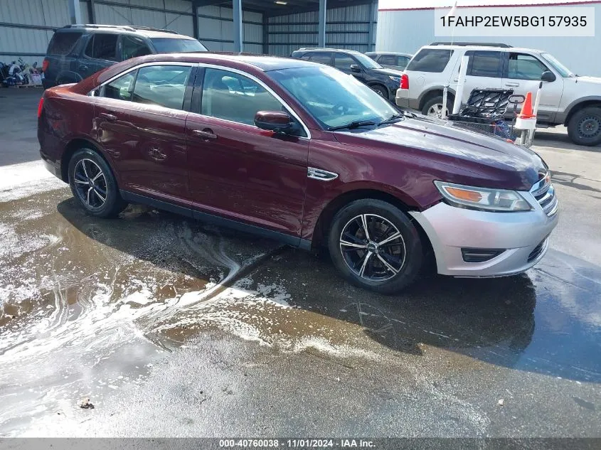 2011 Ford Taurus Sel VIN: 1FAHP2EW5BG157935 Lot: 40760038