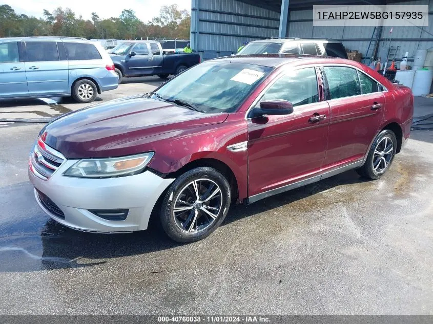 2011 Ford Taurus Sel VIN: 1FAHP2EW5BG157935 Lot: 40760038