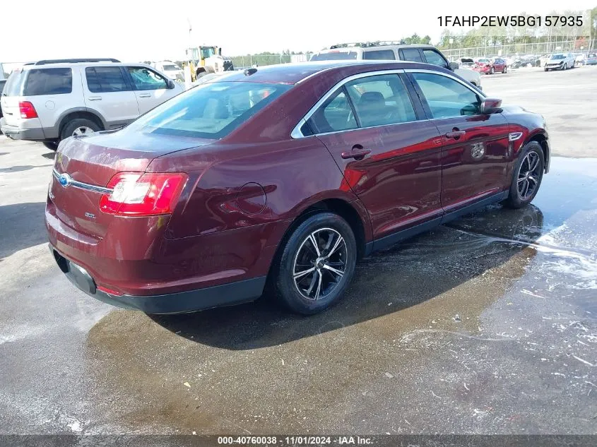 2011 Ford Taurus Sel VIN: 1FAHP2EW5BG157935 Lot: 40760038