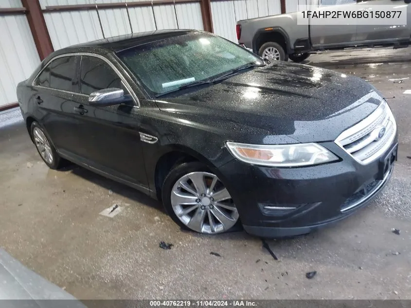 2011 Ford Taurus Limited VIN: 1FAHP2FW6BG150877 Lot: 40762219