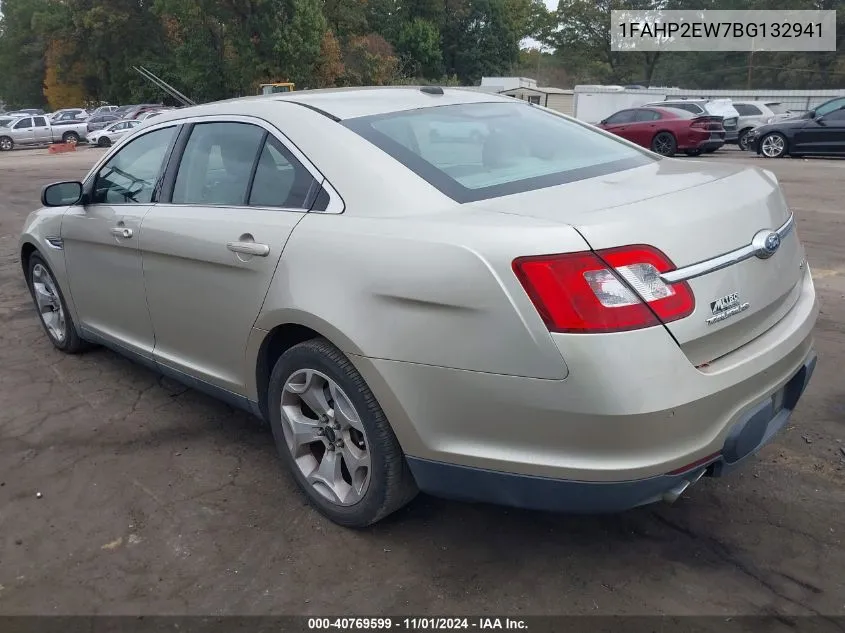 2011 Ford Taurus Sel VIN: 1FAHP2EW7BG132941 Lot: 40769599