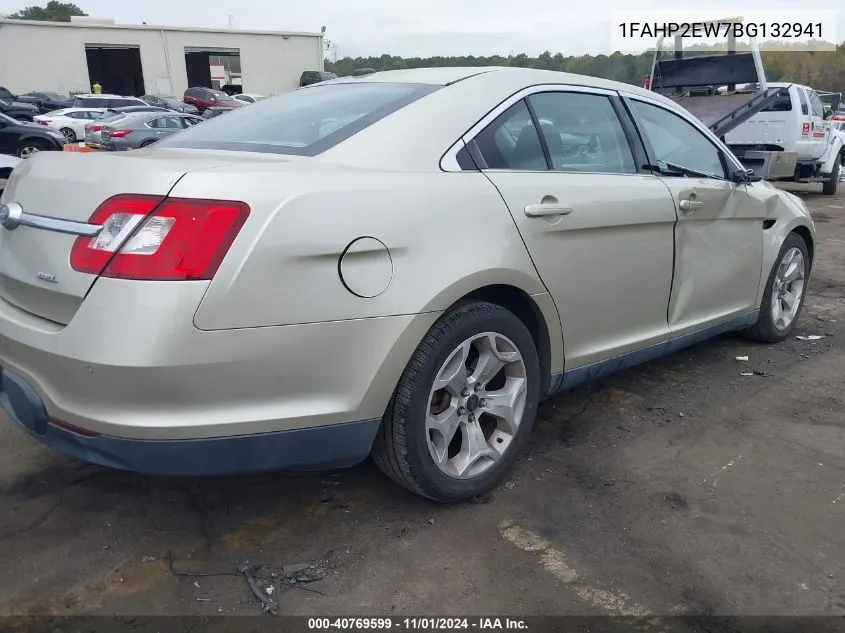 2011 Ford Taurus Sel VIN: 1FAHP2EW7BG132941 Lot: 40769599