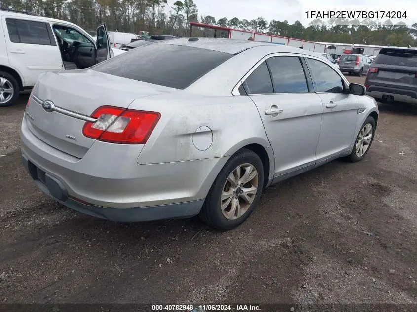 2011 Ford Taurus Sel VIN: 1FAHP2EW7BG174204 Lot: 40782948