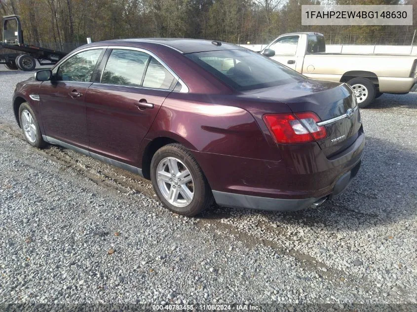 2011 Ford Taurus Sel VIN: 1FAHP2EW4BG148630 Lot: 40793455