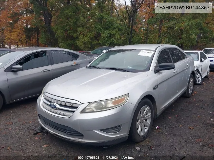 2011 Ford Taurus Se VIN: 1FAHP2DW2BG144867 Lot: 40795803