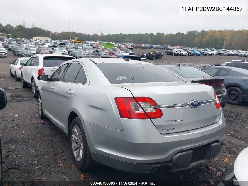 2011 Ford Taurus Se VIN: 1FAHP2DW2BG144867 Lot: 40795803