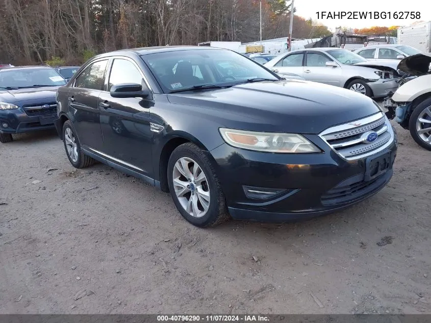 2011 Ford Taurus Sel VIN: 1FAHP2EW1BG162758 Lot: 40796290