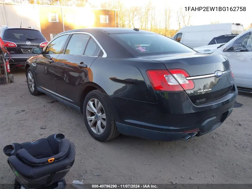 2011 Ford Taurus Sel VIN: 1FAHP2EW1BG162758 Lot: 40796290