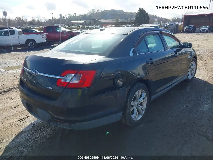 2011 Ford Taurus Sel VIN: 1FAHP2EW0BG110666 Lot: 40802599