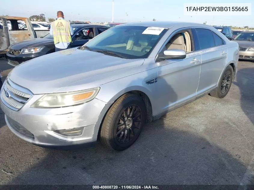 2011 Ford Taurus Sel VIN: 1FAHP2EW3BG155665 Lot: 40808720