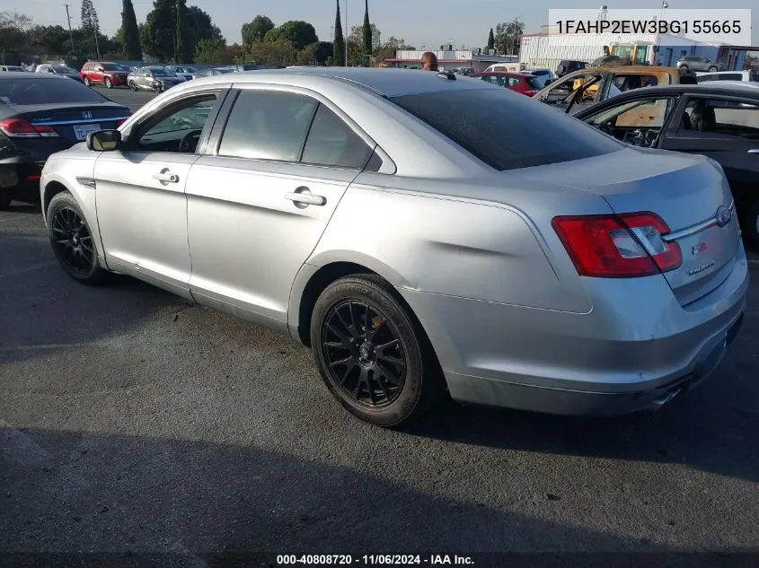 2011 Ford Taurus Sel VIN: 1FAHP2EW3BG155665 Lot: 40808720