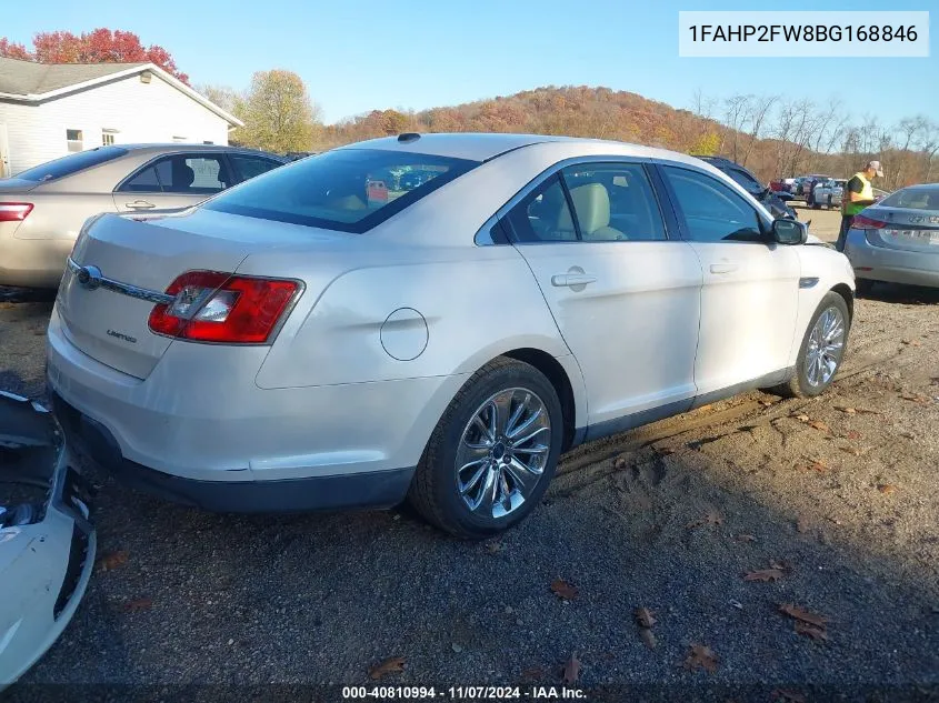 2011 Ford Taurus Limited VIN: 1FAHP2FW8BG168846 Lot: 40810994