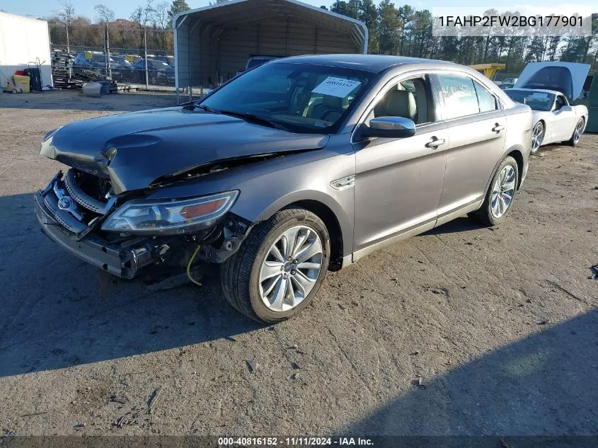 2011 Ford Taurus Limited VIN: 1FAHP2FW2BG177901 Lot: 40816152