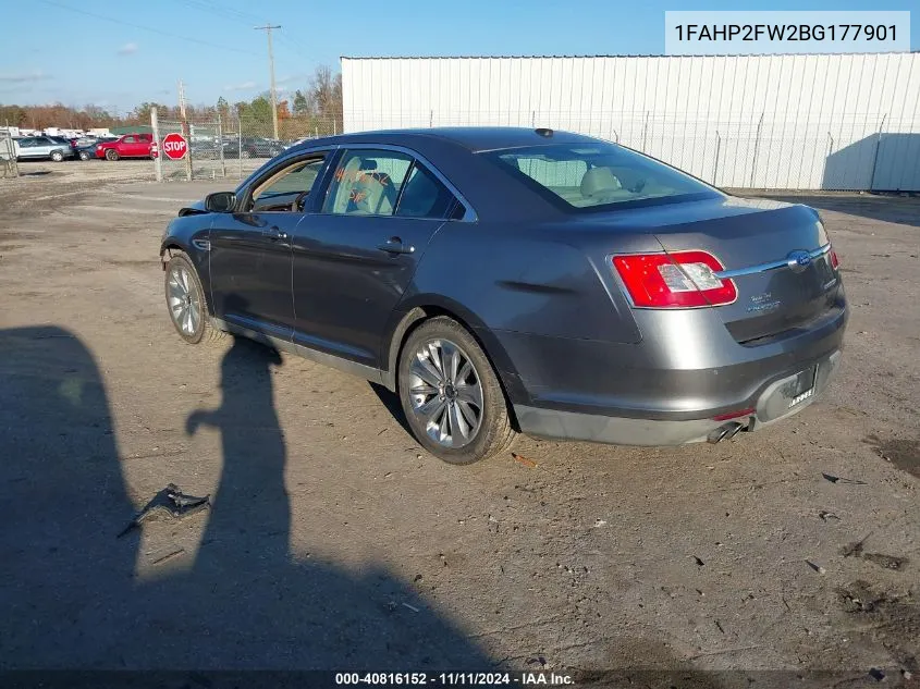 2011 Ford Taurus Limited VIN: 1FAHP2FW2BG177901 Lot: 40816152