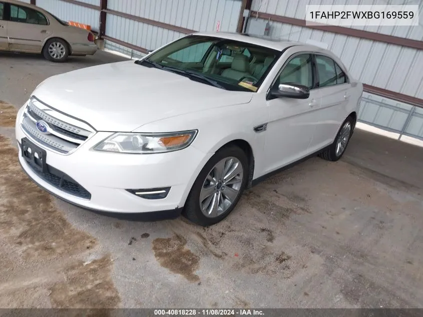 2011 Ford Taurus Limited VIN: 1FAHP2FWXBG169559 Lot: 40818228