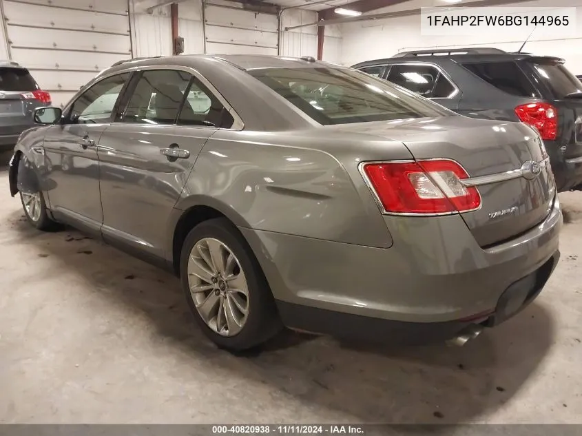 2011 Ford Taurus Limited VIN: 1FAHP2FW6BG144965 Lot: 40820938