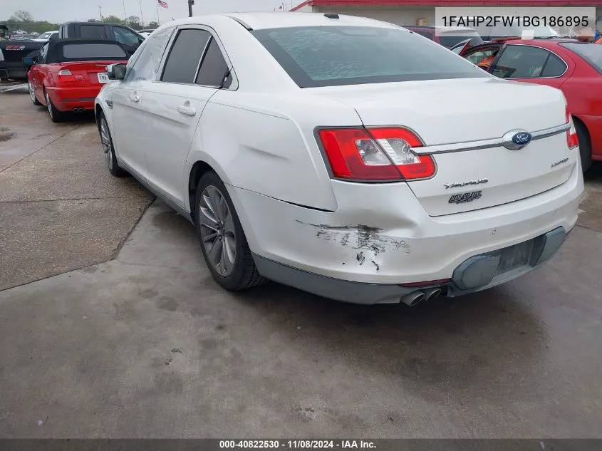 2011 Ford Taurus Limited VIN: 1FAHP2FW1BG186895 Lot: 40822530