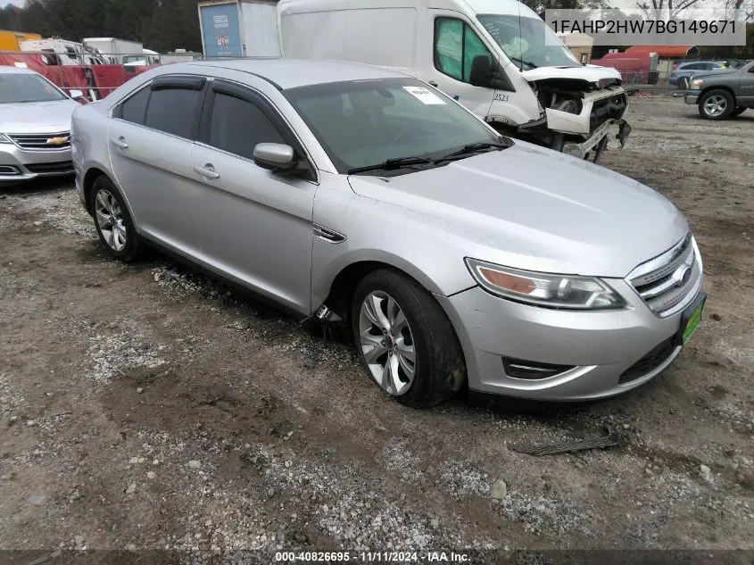 2011 Ford Taurus Sel VIN: 1FAHP2HW7BG149671 Lot: 40826695