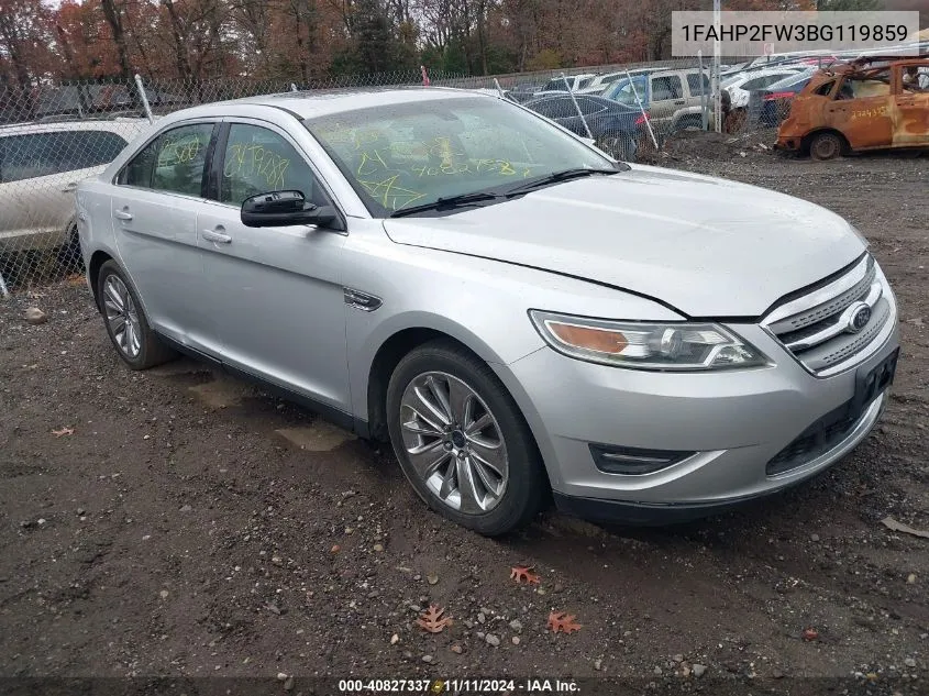 2011 Ford Taurus Limited VIN: 1FAHP2FW3BG119859 Lot: 40827337