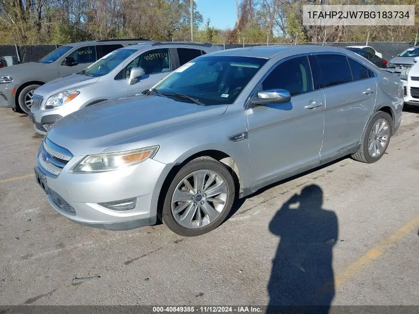 2011 Ford Taurus Limited VIN: 1FAHP2JW7BG183734 Lot: 40849385