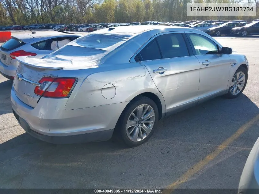 2011 Ford Taurus Limited VIN: 1FAHP2JW7BG183734 Lot: 40849385