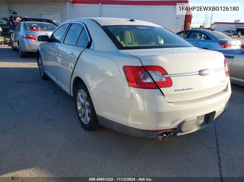 2011 Ford Taurus Sel VIN: 1FAHP2EWXBG126180 Lot: 40851232